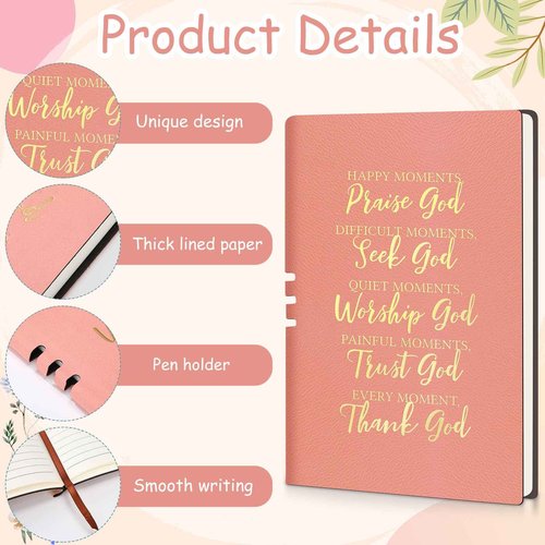 Shinylin 7 Pcs Christian Gift for Women Faith, Inspirational Religious Christmas Gifts, Catholic Tote Bag Makeup Bag Pens(Pink)