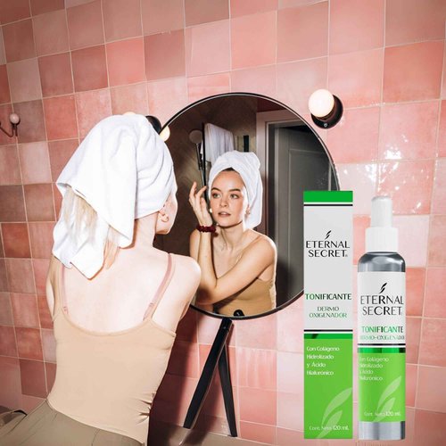 Eternal Secret Fresh Toner - Oxygenating Dermal Toner with Hydrolyzed Collagen and Hyaluronic Acid, 4.06 fl oz - Facial Toners to Rejuvenate and Refresh Colágeno Hidrolizado/Ácido Hialurónico