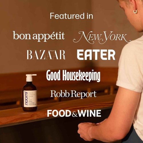 Naomi After-Cooking Hand Scrub | Exfoliating Hand Wash | Odor Neutralizing Kitchen Soap (Bergamot & Black Pepper)