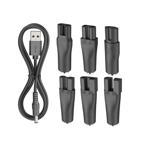PDEEY Charger Cord for Most Eectric Hair Clipper Beard Trimmer Shaver, fit for Phililps Norelco, Hatteker, Surker, Lumural, and Beauty Instrument, Desk Lamp - 5V DC Charging Cable 7 PCS