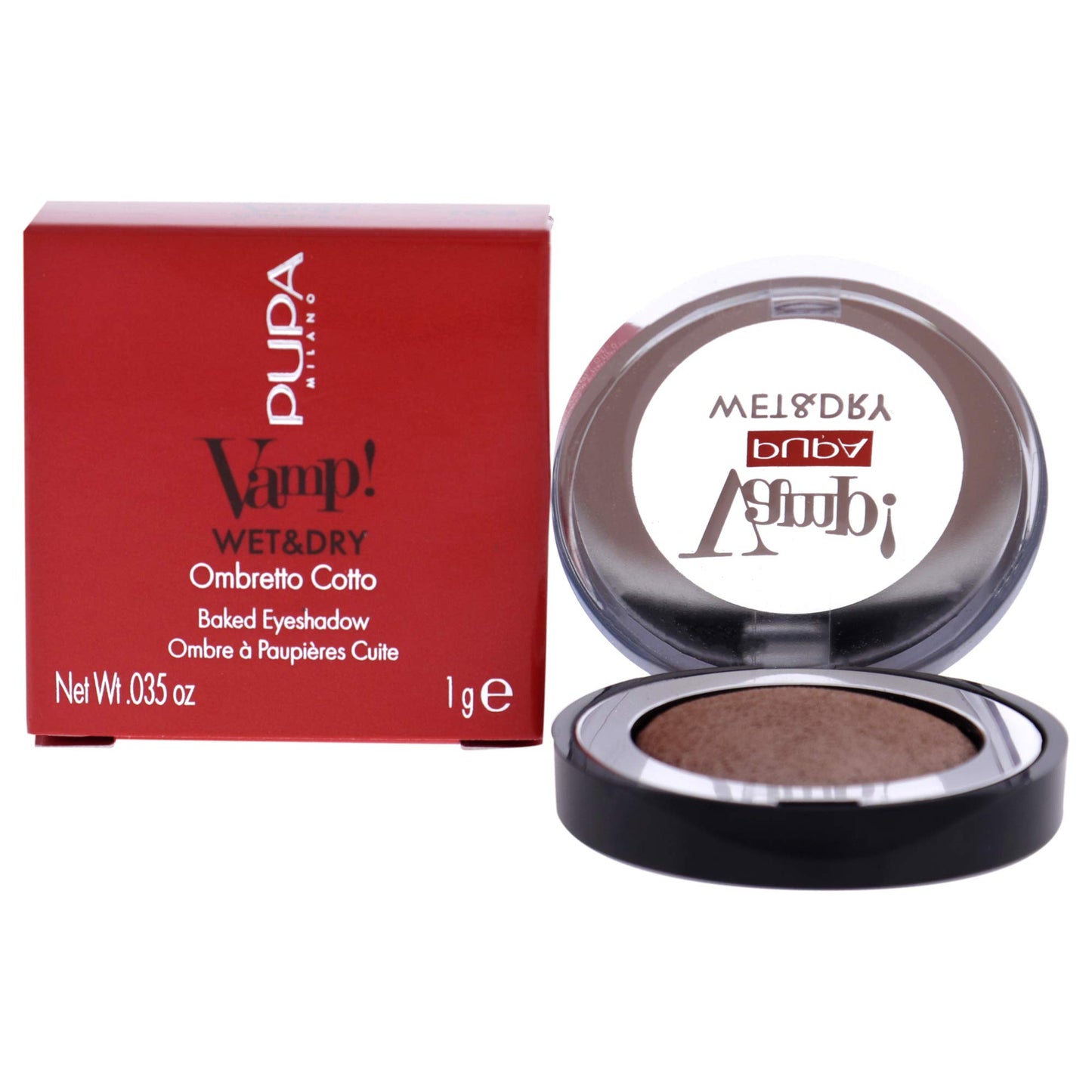 Pupa Milano Vamp! Wet And Dry Baked Eyeshadow - Brilliant And Highly Pigmented Colors - Light And Creamy Makeup Formula - Professional Quality Shimmer Powder Eye Shadows - 103 Rose Gold - 0.035 Oz