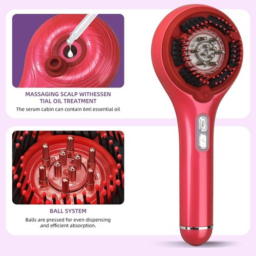 hair growth brush stimulator，hair oil massager scalp oil brush IPX5 proof Electric Scalp Massager，3 Massage Modes