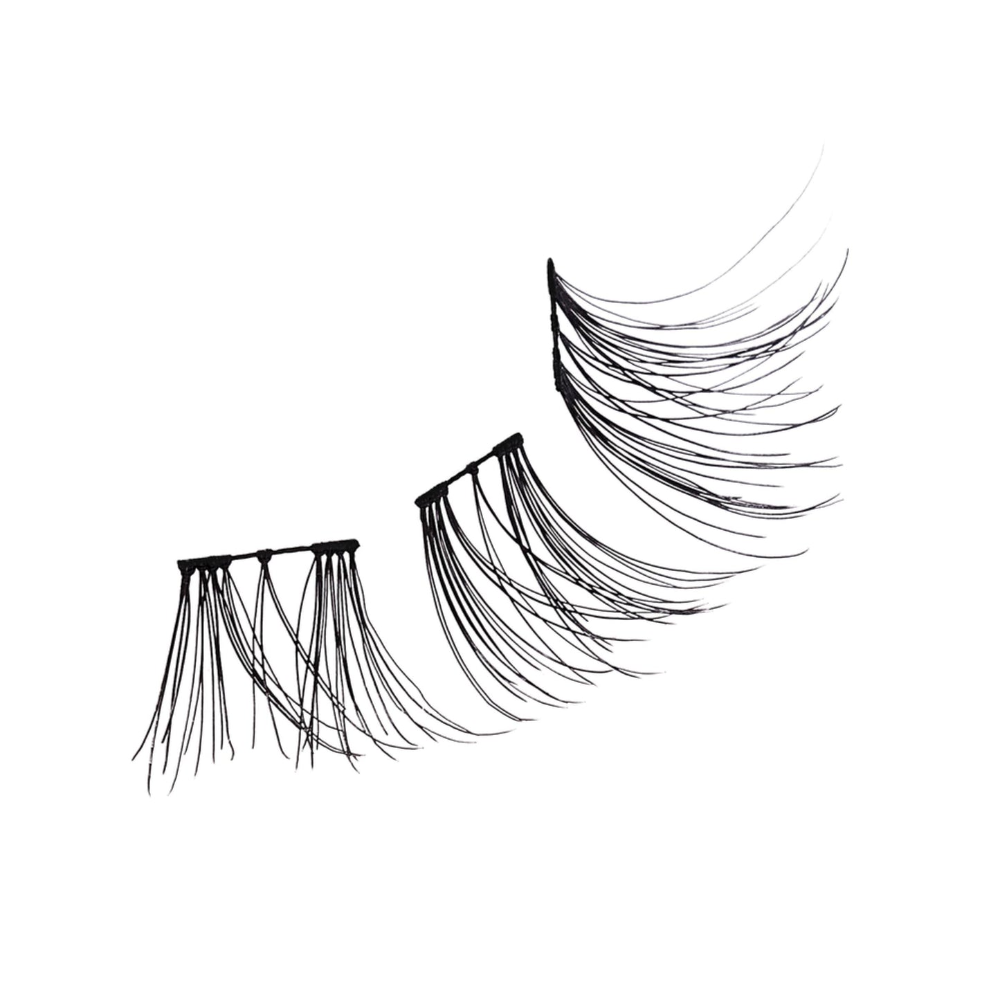 KISS Falscara Multipack False Eyelashes, Lash Clusters, Natural Wispy Wisps', 10mm-12mm-14mm, Includes 24 Assorted Lengths Wisps, Contact Lens Friendly, Easy to Apply, Reusable Strip Lashes