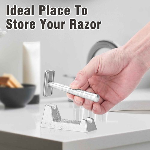 LANGZIHT Solid Aluminum Alloy Razor Stand - for Henson AL13 / AL13-M / Ti22 - 100g Weight - Ensuring Stability, Minimizing Movement - Excluding Razors