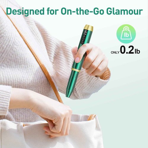 Cordless Nail Drill, Portable Electric Nail File with 11 in 1 Nail Drill Bits for Acrylic Gel Dip Powder Nails, Rechargable Efile Machine Kit for Home Manicure Pedicure, Green