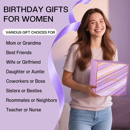 Birthday Gifts for Women Friendship Unique, Happy Birthday Gifts Basket for Women Mom Sister Best Friend Her Wife Girlfriend Daughter Aunt Coworker Boss, Bath Sets Spa Gift Baskets