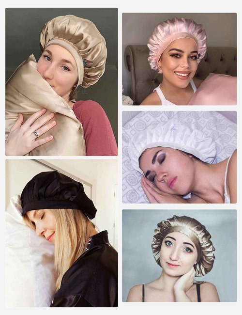 LILYSILK 100% 22MM Silk Hair Scrunchies for Sleeping & Hair Care, 100% Silk Bonnet for Daily Using or Sleeping