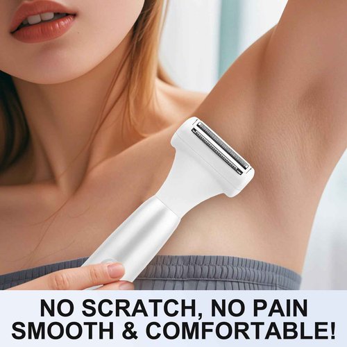 5 in 1 Bikini Trimmer for Women - Electric Razors for Women, Cordless Rechargeable Electric Shaver, IPX7 Waterproof Wet Dry Lady Body Hair Remover for Face Nose Eyebrow Arm Leg Pubic Armpit Bikini