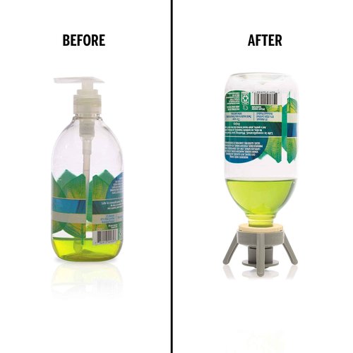 Flip-It! Bottle Emptying Kit - Flip Bottle Upside Down To Get Every Drop Out Extra adapters included to fit Nivea, Eucerin, and Aquaphor bottles. (6 Pack, Pastel Color Edition)
