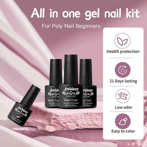 JEWHITENY 27 Colors Nail Polish Kit with U V Light, U V LED Nail Dryer Lamp Curing Gel Nail Polish Set Popular Gel Polish Set DIY at Home, Nail Manicure Tools