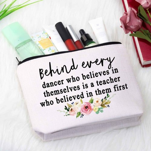 GJTIM Dance Teacher Appreciation Gift Dance Teacher Cosmetic Bag Makeup Bag for Dance Teacher Retirement (dance Teacher bag)