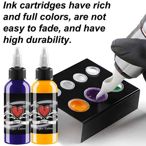 AYCOS Tattoo Ink - 14 Colors Tattoo Ink Set - Micro Knife Paint Tattoo Ink -Tattoo Supplies - for Professional Body Tattooing and Art Painting（30 ml/Bottle）