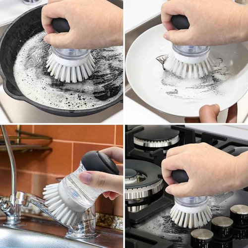 6 Pack Soap Dispensing Palm Brush Refills, Palm Brush Replacement Head