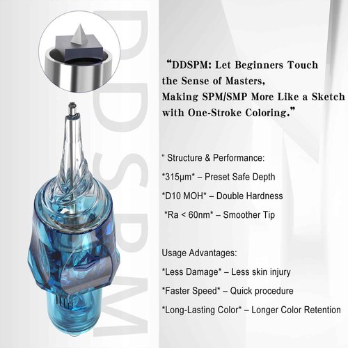 Permanent Makeup Needle Cartridge Side Square Tapered Tip PMU Needles microblading needles for Hairstroke Nanobrows Powder Brows Scalpmicropigmentation from Tattoo to SPM for PMUartist Beginners