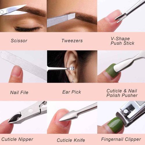 Manicure Set, Familife Manicure Kit Manicure Set Professional 11PCS Nail Clippers for Women Nail Kit Gifts for her and