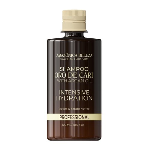 AMAZONICA BELEZA Oro de Cari Shampoo and Conditioner, Intensive Hydration for Dry Hair with Argan Oil and Vitamin E, Professional Line, 10 Oz
