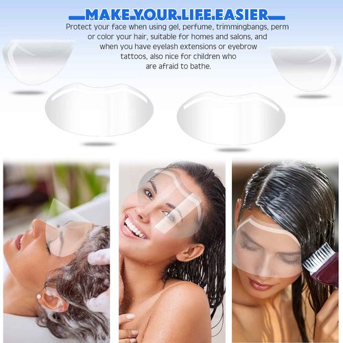 300 Pcs Makeup Shower Face Visors Permanent Microblading Supplies Disposable Plastic Shower Visor Clear Face Cover for Hairspray Salon Eyelash Extensions Eyelid Aftercare