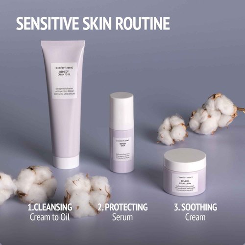 [ Comfort Zone ] Remedy Soothing Nourishing Cream To Oil Cleanser, Ideal For Sensitive Skin Prone To Redness, Fragrance-free, 5.07 fl. oz.