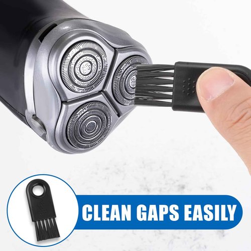 8 Pcs Shaver Cleaning Brush Set for Electric Hair Clippers - Razor Cleaner Nylon Hair Brush Set (Black)