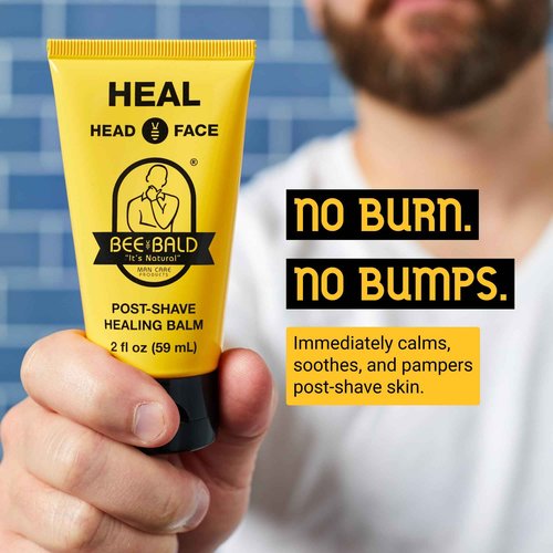 Bee Bald 4-Pack with SMOOTH PLUS Daily Moisturizer with SPF 30, SHAVE Premium Shave Cream, HEAL Post-Shave Healing Balm, and CLEAN Hydrating Facial Cleanser