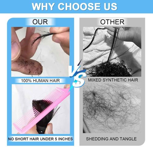 CIFENDIN Human Braiding Hair For Boho Braids 110g Deep Wave Bulk Human Hair for Braiding Knotless 12A 100% Brazilian Virgin Hair Extensions Bulk Bohemian 3 Bundles Color Copper 14 Inch