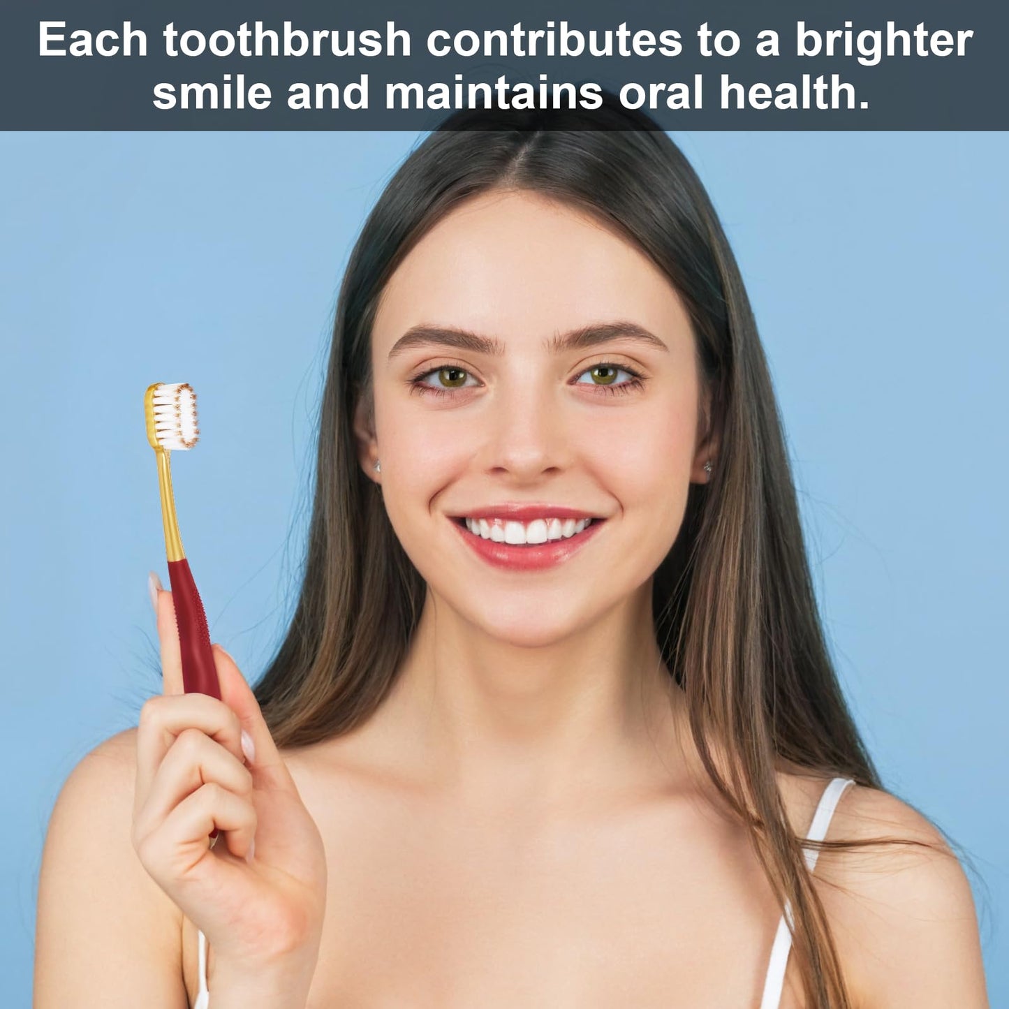 Dual Bristle Soft Toothbrush for Adults - Gentle Care Dual-Thickness Soft Bristle Adult Toothbrush with Travel Case, Ideal for Sensitive Gums and On-the-Go Oral Care, Pack of 2 (Green and Red)