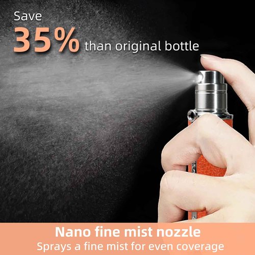 muilsae AF01PE Leather Perfume atomiser, 5ml Bottom Fill Travel Perfume Bottle, Refillable Perfume Dispenser for Women & Men (Purple 5ml)
