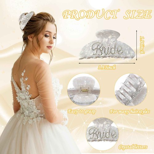 Tkifoda Bride to Be Gifts, Bridal Shower Gifts, Wedding Gift, Bride Tote Bag Makeup Bag Robe Slippers Hair Clip I Do Slippers Wedding Robe Cosmetic Bag