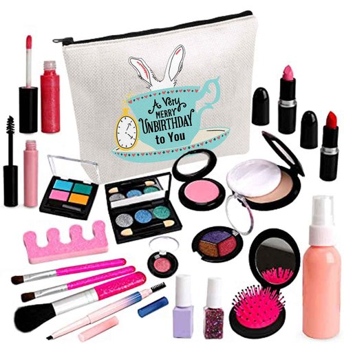 BDPWSS Princess Makeup Bag A Very Merry Unbirthday To You Zipper Pouch For Fairy Tales Wonderland Flowers Gift