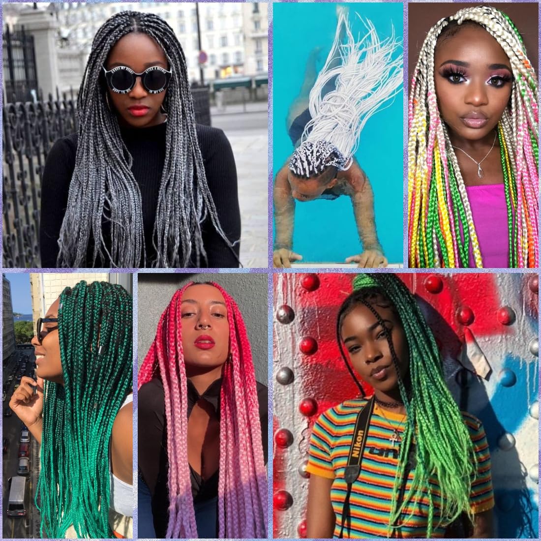 DOREN Jumbo Braids Colorful Hair Extensions for Black Women DIY Crochet Box Braiding with Crochet Hook 100g/pc 3 Pieces/Lot(24 Inch, #33)