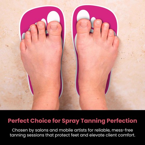 Disposable Spray Tan Feet Pads Protectors for Tanning Hygienic & Comfortable Feet for Spray Tanning - Spray Tan Foot Covers for Tanning Tent(Pink, 120 Pairs)