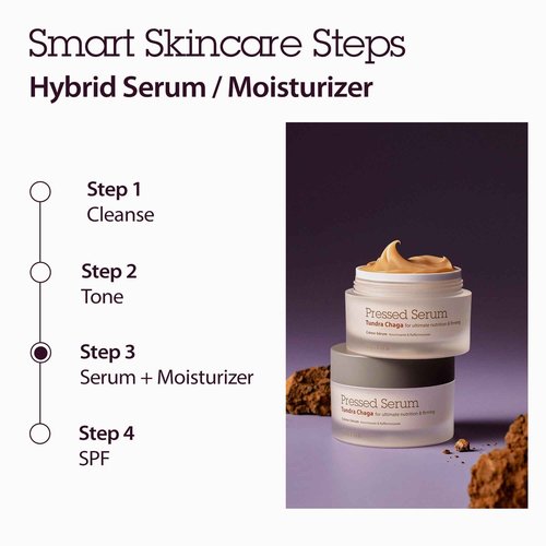 BLITHE Pressed Serum Chaga Mushroom - Advanced Skin Tightening Cream for Face, Face Tightening and Lifting Formula for a Natural Face Lift 1.68oz