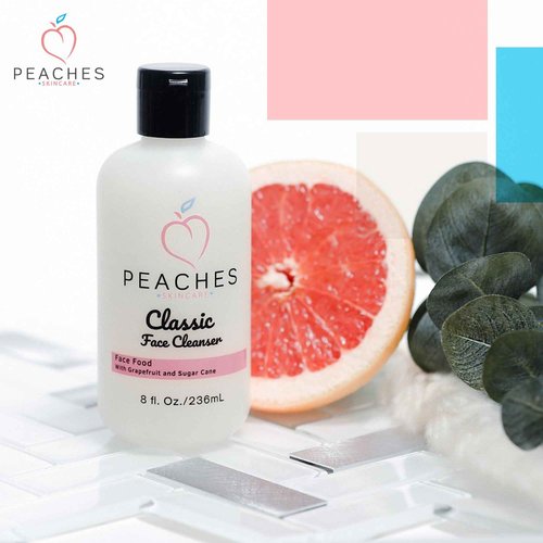 Hydrating Facial Cleanser – Gentle Daily Face Wash with Grapefruit, Sugar Cane, and Gotu Kola – Lightly Exfoliating Vegan Formula for All Skin Types – Classic Cleanser (8 oz)