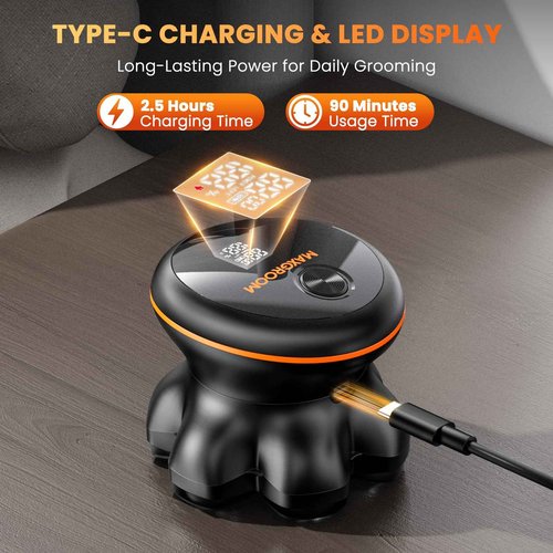 7D Head Shaver for Bald Men, Electric Razor with Upgraded Flexible Blades, Long Battery Life, IPX6 Waterproof, LED Display, Ergonomic Design, Rechargeable, 2 Speed Settings, Easy to Clean