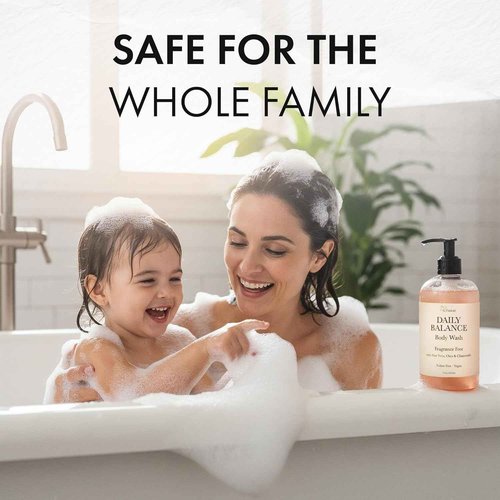 Daily Balance Body Wash – Natural Fragrance Free Cleanser – Plant-Based Hydrating Shower Gel with Oatmeal, Aloe & Chamomile – Vegan, pH Balanced, Sulfate-Free Clean Beauty Care. 12 Fl Oz (355 ML)