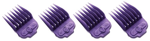 Andis 66320 Magnetic 4-Piece Comb Set - Perfect for Hair Cutting & Grooming – Sizes 5, 6, 7, 8 (5/8", 3/4", 7/8", 1") – Large, Purple