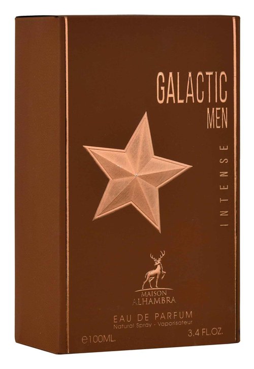 Maison Alhambra Galactic Men Intense – Citrus, Woody, Gourmand, Amber – Eau de Parfum Spray Long-Lasting Fragrance for Men, 3.4 Ounce / 100 ml