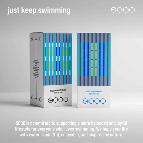 SOOO Swim Body Wash, Chlorine Removal After Swim Body Wash for Swimmers, Removes Salt & Residue, Hydrating Soothing dry itchy Skin, Centella Asiatica, Citrus Scent, Silicone-Free Paraben-Free 16.9 Oz