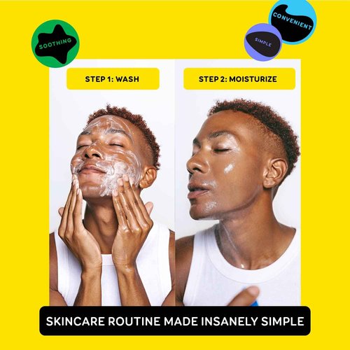 Insanely Clean Essential Skincare Routine for Men - Simple, Daily 2-Step Routine to Cleanse & Hydrate Skin | Leaves Skin Smooth, Soft & Feeling Refreshed | Natural, Vegan & Dermatologist Tested