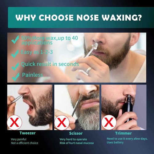 500 Pcs Wax Sticks, Nose Wax Kit Accessories, Waxing Sticks for Nostril Nasal Cleaning, Ear Face Eyebrows Hair Removal for Men Women
