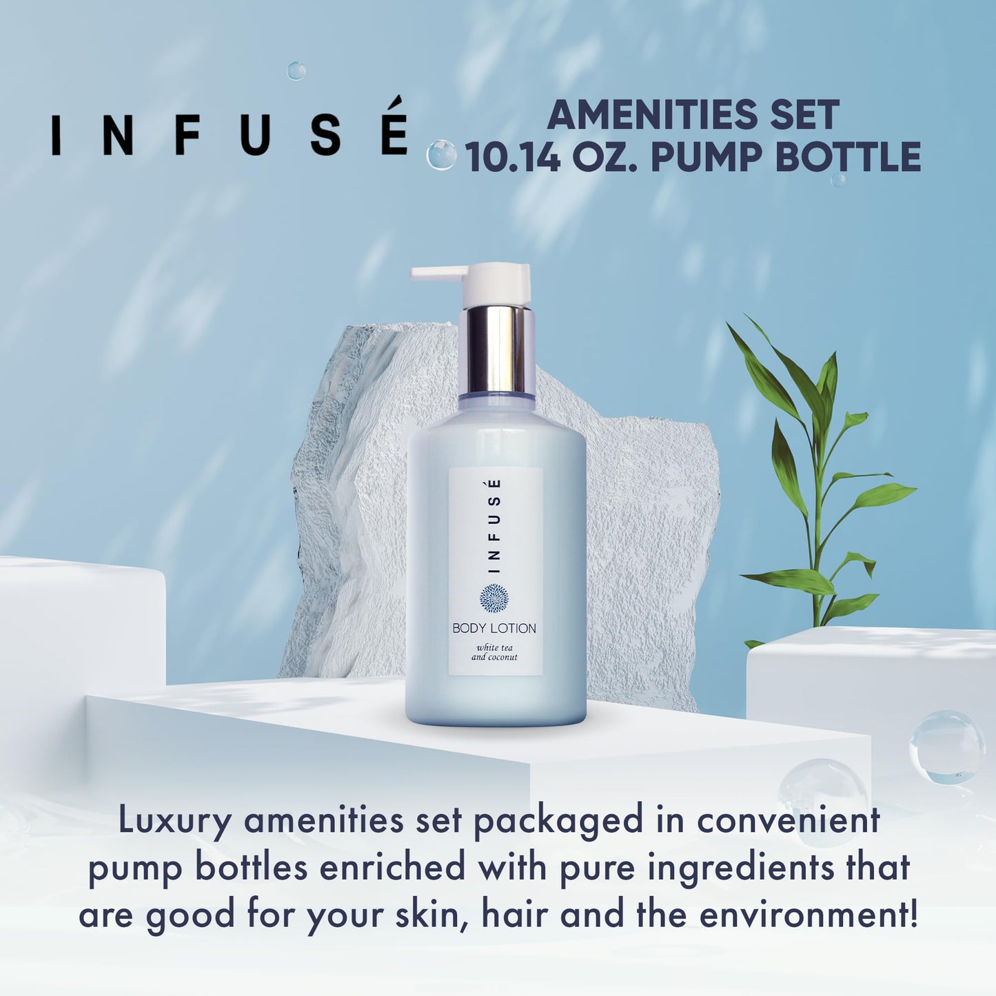 Terra Pure Infuse Lotion, Retail Size Hotel Amenities, 10.14 oz. (Single)