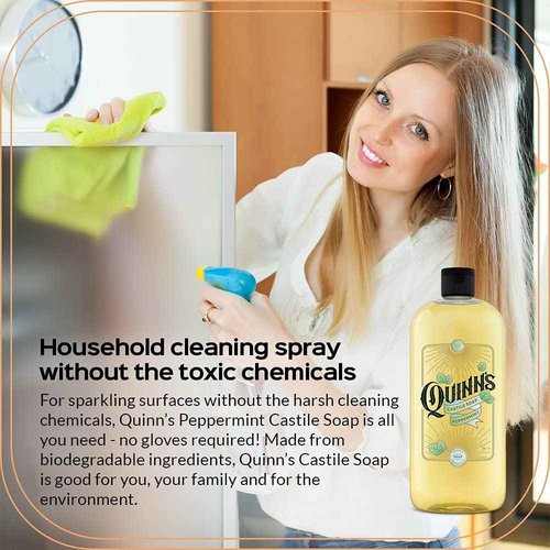 Quinn's Pure Castile Organic Unscented Liquid Soap 32 oz Pure Castile Organic Peppermint Liquid Soap 32 oz