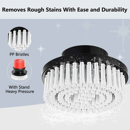 Uniqwamo Replaceable Brush Heads Set, 9 Pack Brush Heads for Electric Spin Scrubber, Brush Heads for Uniqwamo Battery Powered Scrubber, Electric Shower Scrubber for Cleaning Bathroom, Kitchen, Car