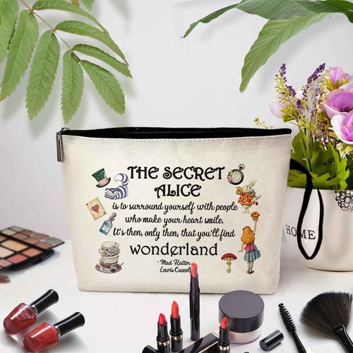 ZHANTUONE Fairy Tale Funny Cosmetic Bag keychain pendant Set, for Travel Toiletry Zipper Storage Pouch Makeup Bag, Gifts for Friends Coworker Bestie BBF, Movie Lover Fairy Tale Fans