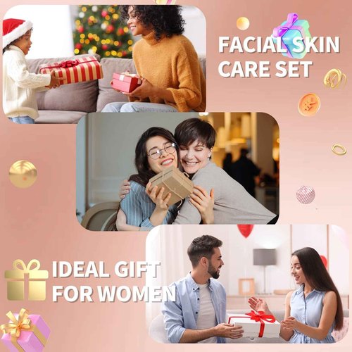 Revitalizing 6-Piece Anti-Aging Skin Care Set for Women – Hydrating, Firming & Wrinkle-Reducing Facial Care Kit with Cleanser, Toner, Eye Cream, Lotion & Face Cream