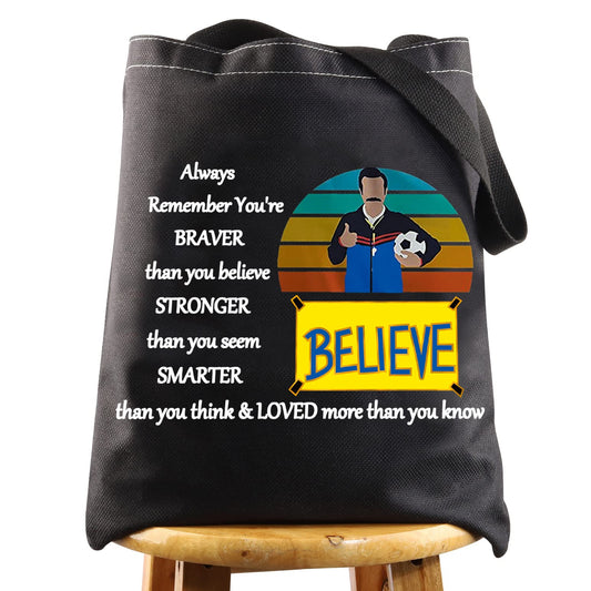 LEVLO Believe Ted Fans Cosmetic Make Up Bag Ted TV Show Inspired Gifts You Are Braver Stronger Smarter Than You Think Ted Zipper Pouch Bag (Always Ted BT)