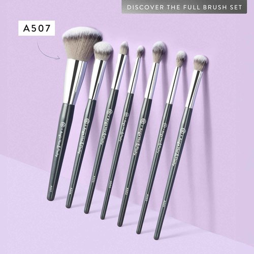 BK BEAUTY - ANGIE HOT & FLASHY A507 ANGLED BLUSH BRUSH – For Blush, Bronzer & Contour, Fluffy Angled Brush for Seamless, Streak-Free Finish