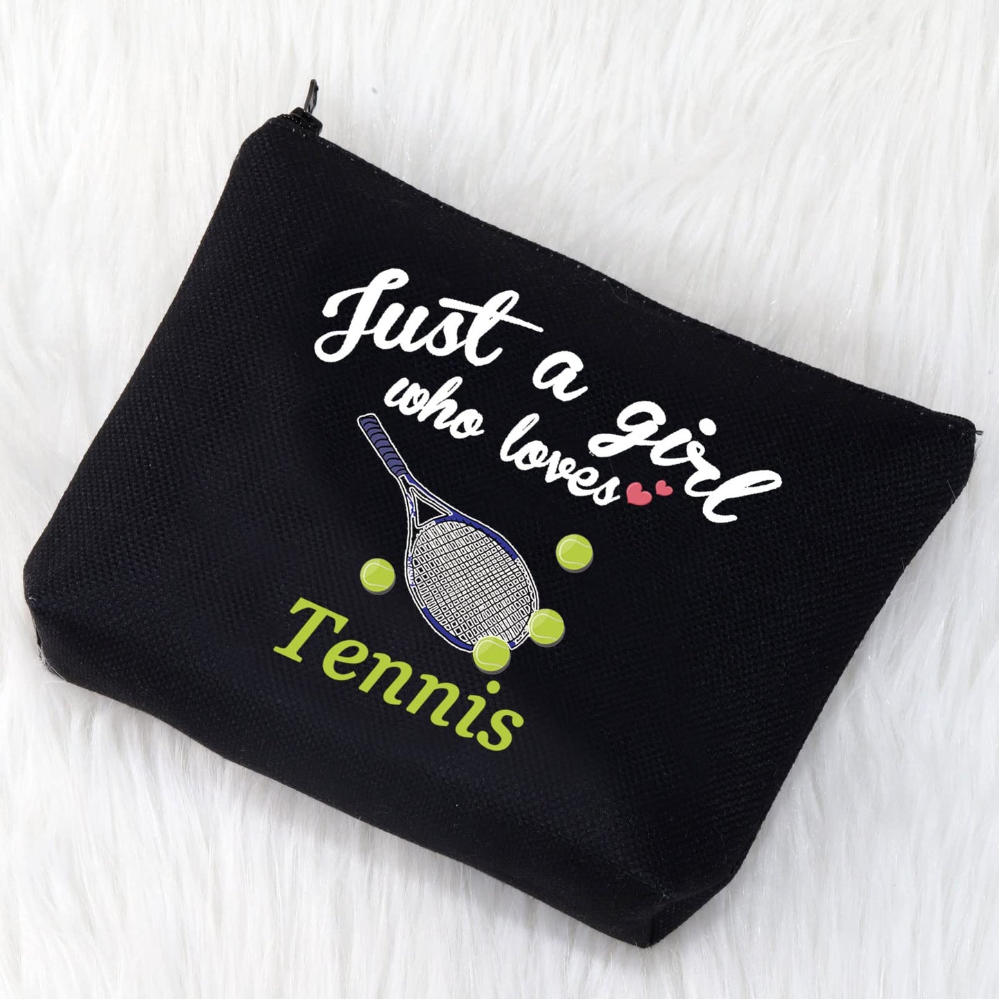 CMNIM Tennis Makeup Bag Tennis gift for Her Tennis Players Gifts Tennis Lover Gifts Tennis Racquet Cosmetic Bags Small Travel Pouches