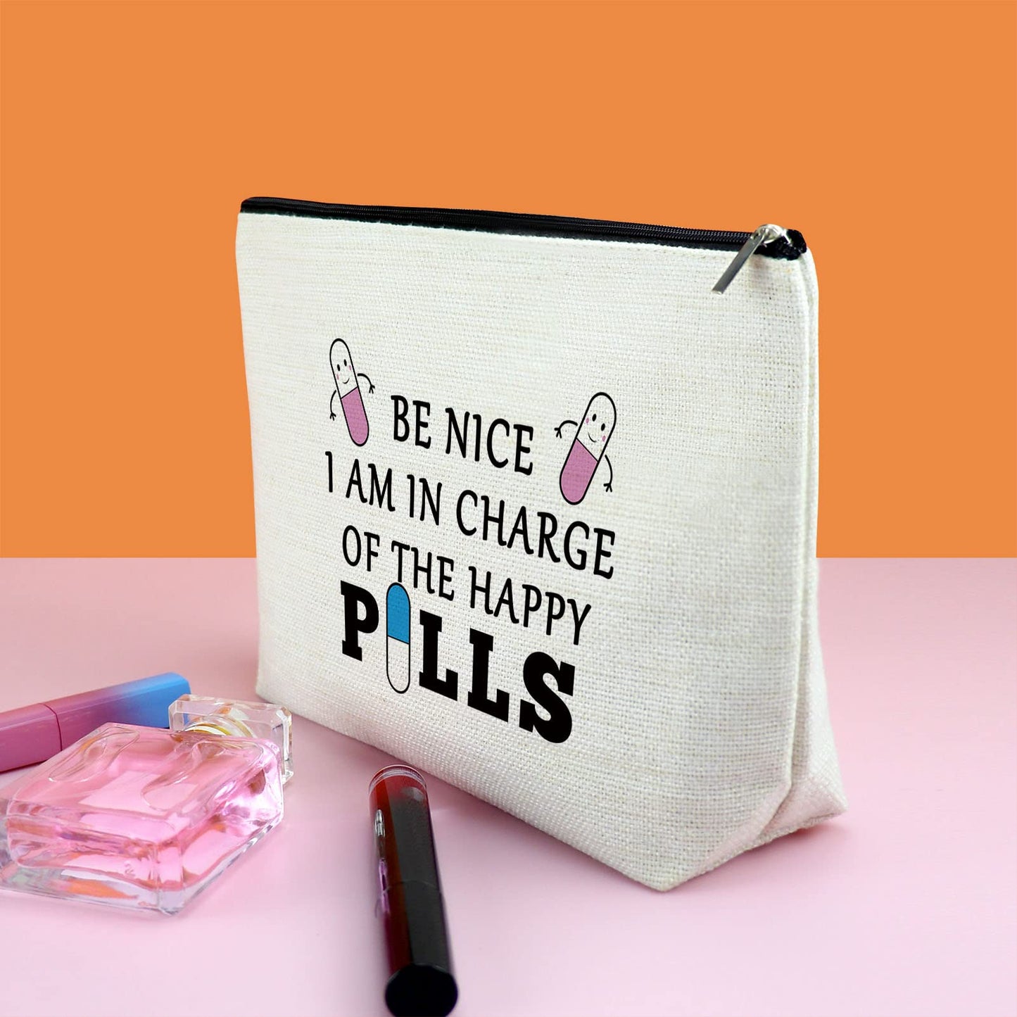 Pharmacy Technician Gifts for Women Makeup Bag Pharmacy School Graduation Gift for Student Birthday Christmas Gift Cosmetic Bag for Nurse Practitioner Nursing Student Appreciation Gift for Pharmacist