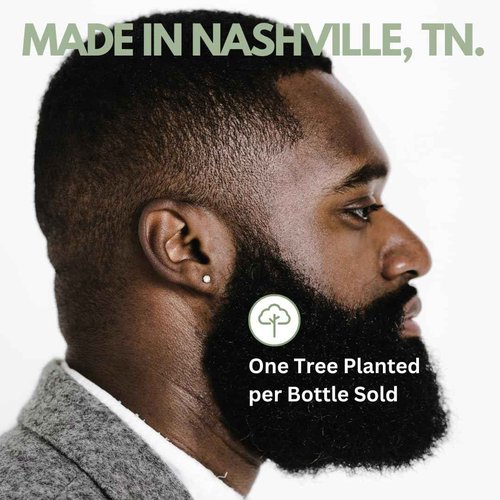 Roosevelt Supply Co. Revitalize Your Beard Natural Beard Shampoo - Sulfate-Free Rosemary & Mint Care, Ideal for Beard Growth, Clean, Healthy Beard. Cruelty Free. 12 FL OZ